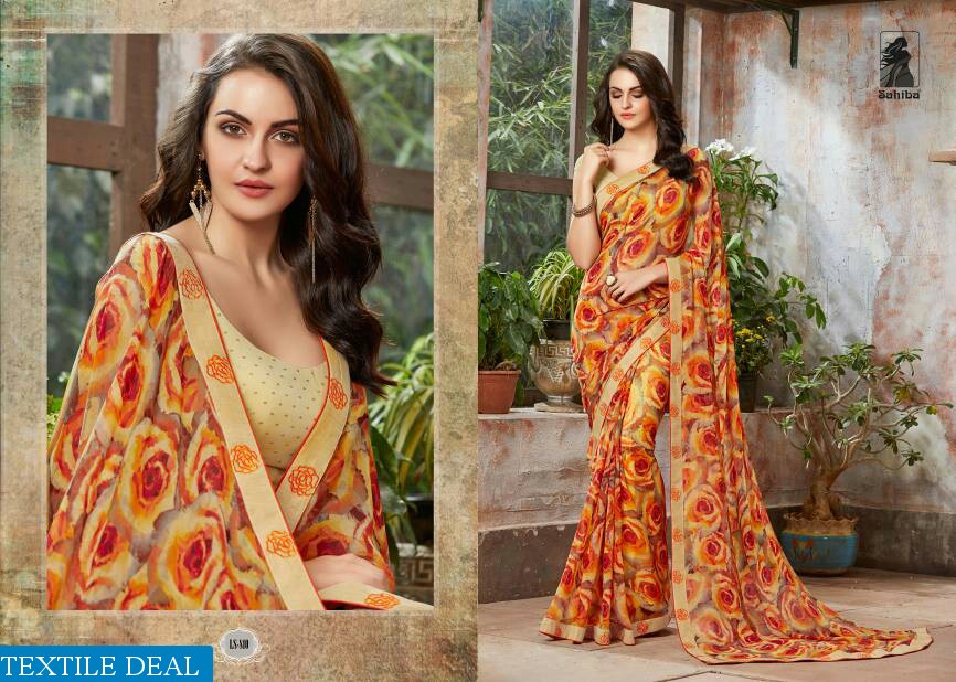 Sahiba lotus vol-8 Wholesale Fancy Fabrics Saree